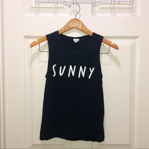 “Sunny” Black Muscle Tank from Garage